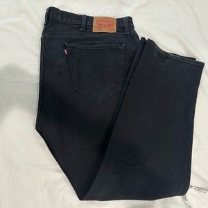 Classic Original straight leg black Levi jeans style 501  size W42 L30